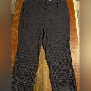 Navy polka dot dress pants